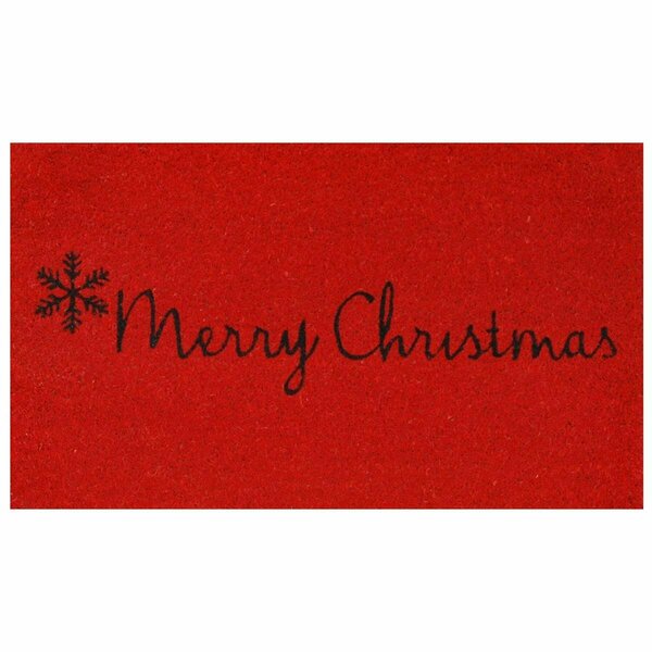 Calloway Mills 17 x 29 in. Red Merry Christmas Rectangular Doormat Red & Black CA57136